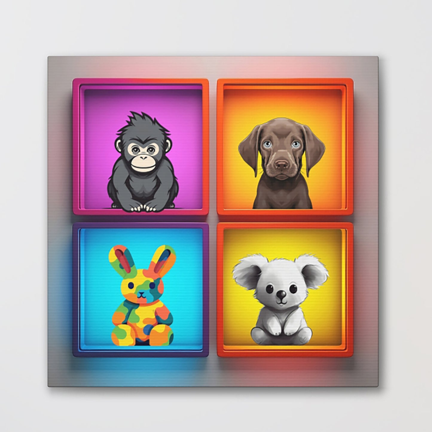 Baby Animal Gallery Wrap | Animal Wall Decor