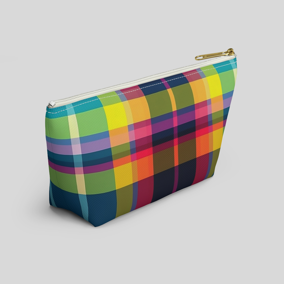 Tartan Travel Pouch | Colorful Accessory Bag