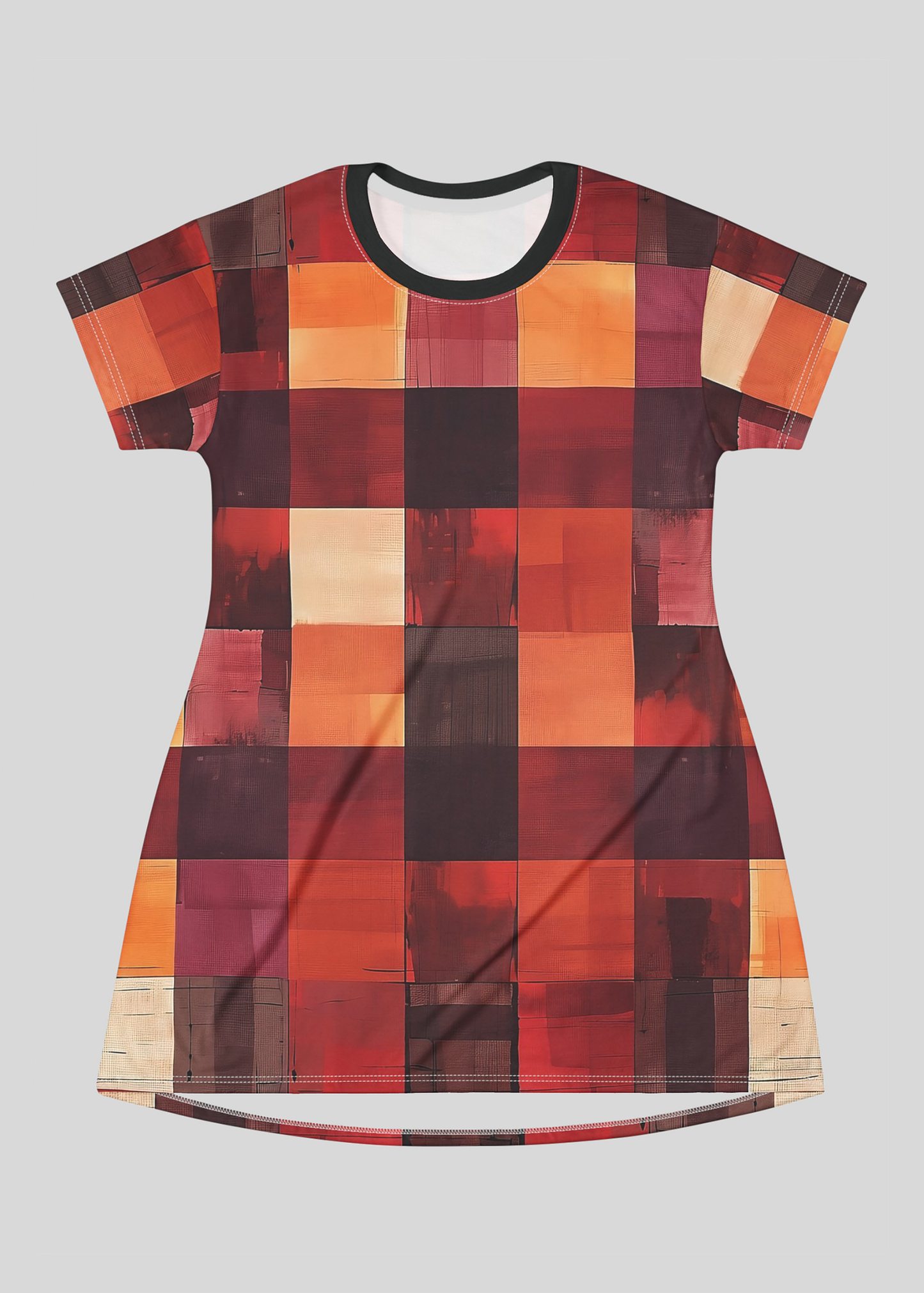 Checkered T-Shirt Dress | Colorful Women's Designer Dresses