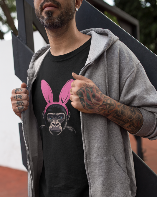 Baby Gorilla Bunny Ears T-Shirt | Fun Holiday Tee