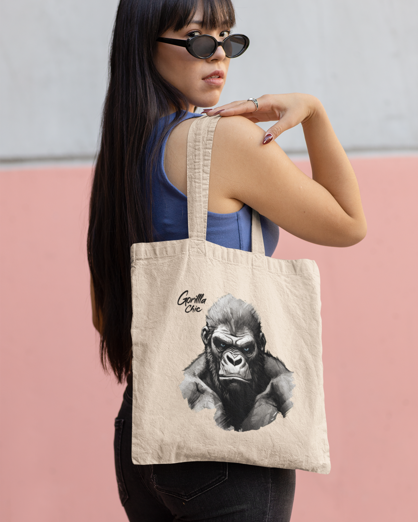 Gorilla Canvas Tote | Animal Design Carryall