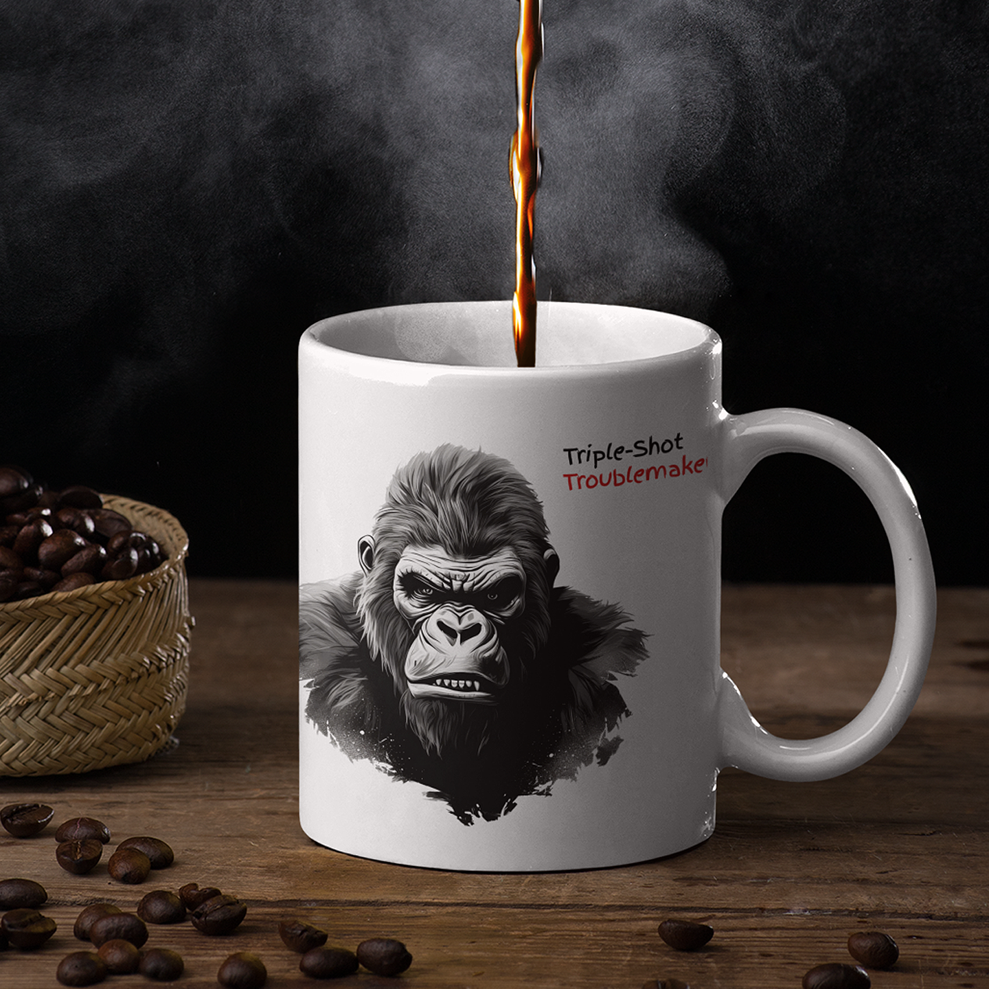 Grumpy Gorilla Mug | Funny Coffee  Mug