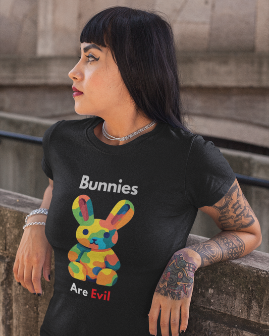 Women's Evil Bunny Tee | Funny Bunny T-Shirt