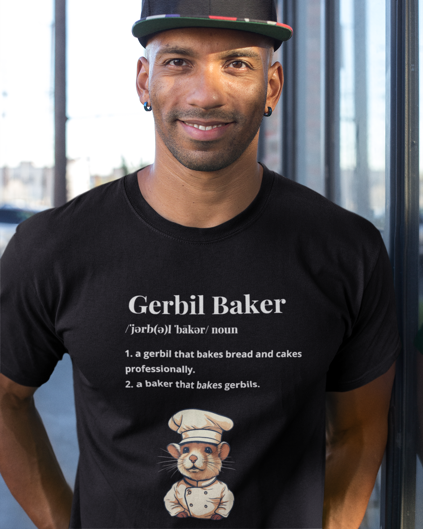 Gerbil Chef T-Shirt | Funny Rodent-Themed Tee