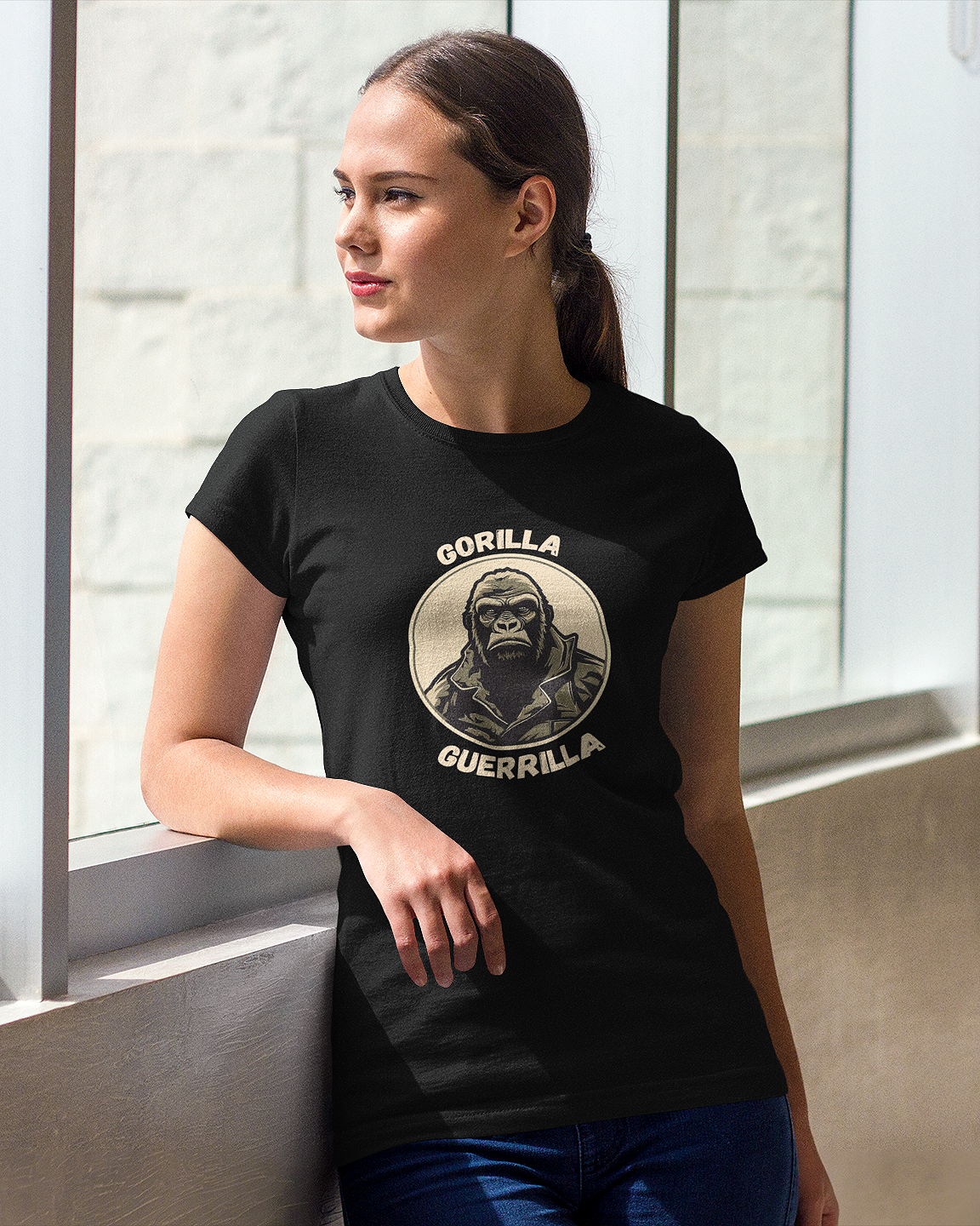 Women's Gorilla Warrior Tee | Creative Graphic T-Shirts