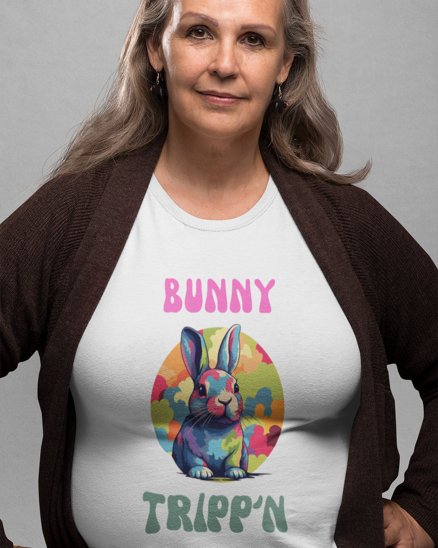 Psychedelic Bunny T-Shirt | Funny Animal Tee